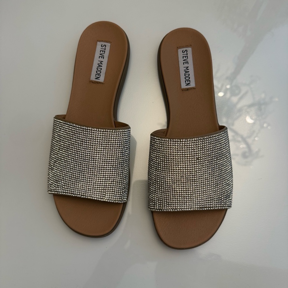 Steve Madden Kailey Rhinestone Slide Sandals